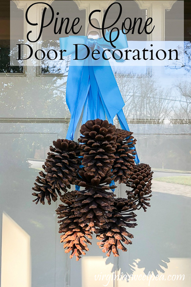 Pine Cone Door Decoration Sweet Pea