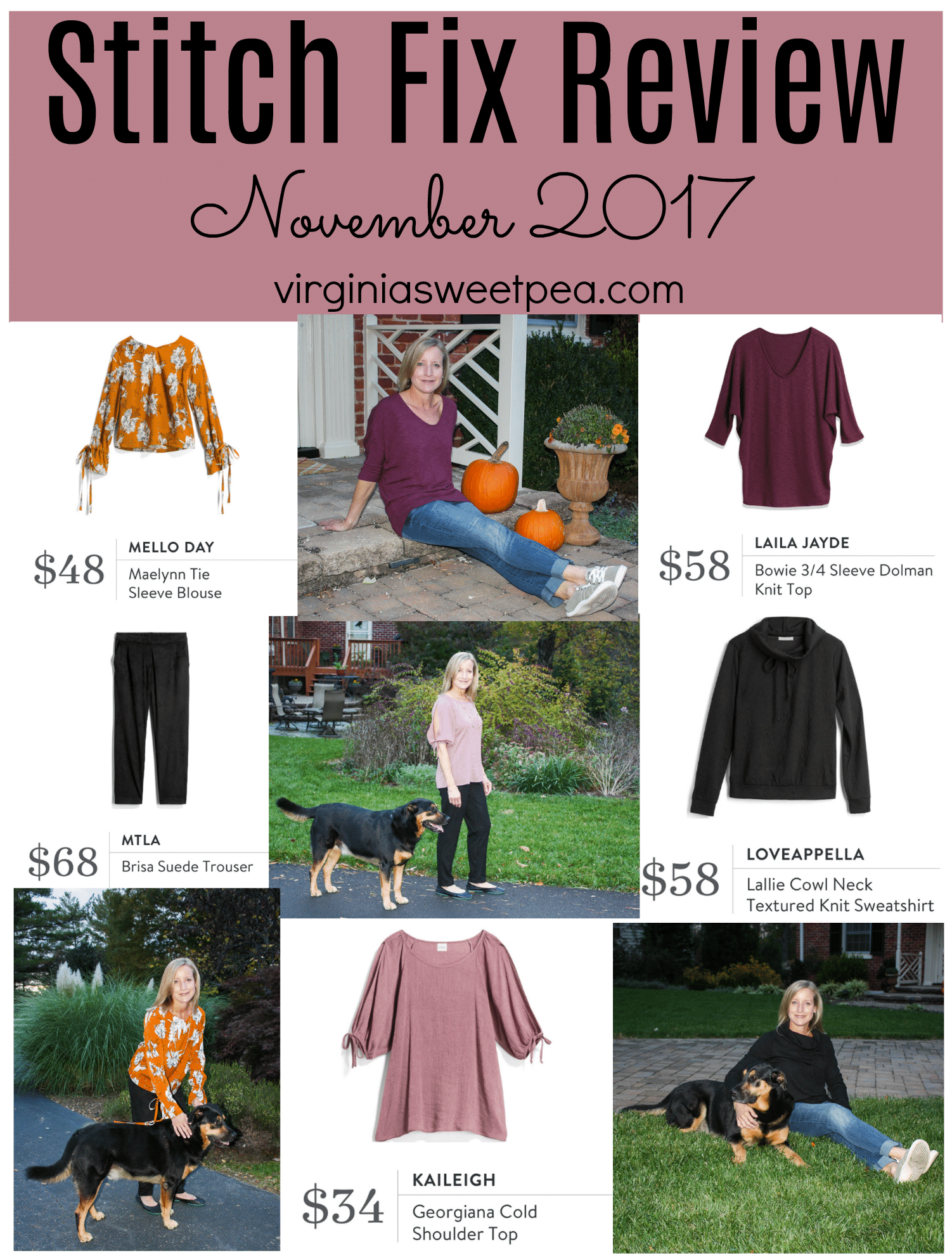 Stitch Fix Review - November 2017 - Fix #51 - Sweet Pea