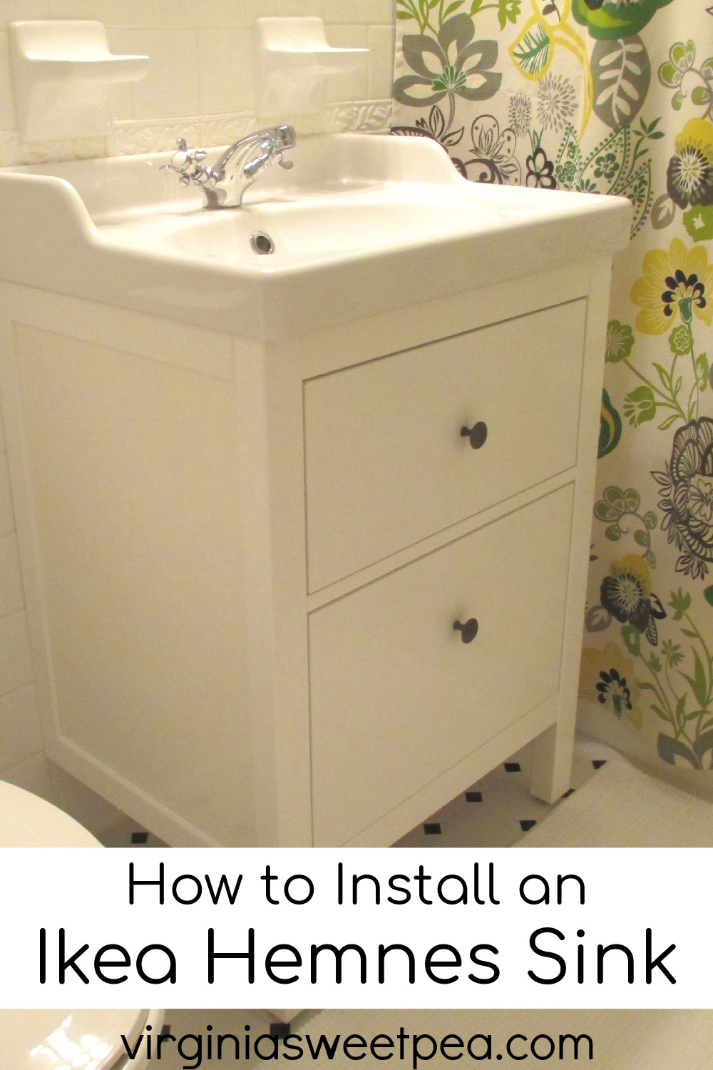 Bathroom Renovation Update How To Install An Ikea Hemnes Sink Sweet Pea