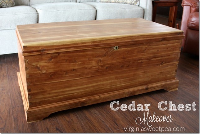 Cedar Chest Makeover - This proves that not ever piece of furniture has to be painted to get a makeover.