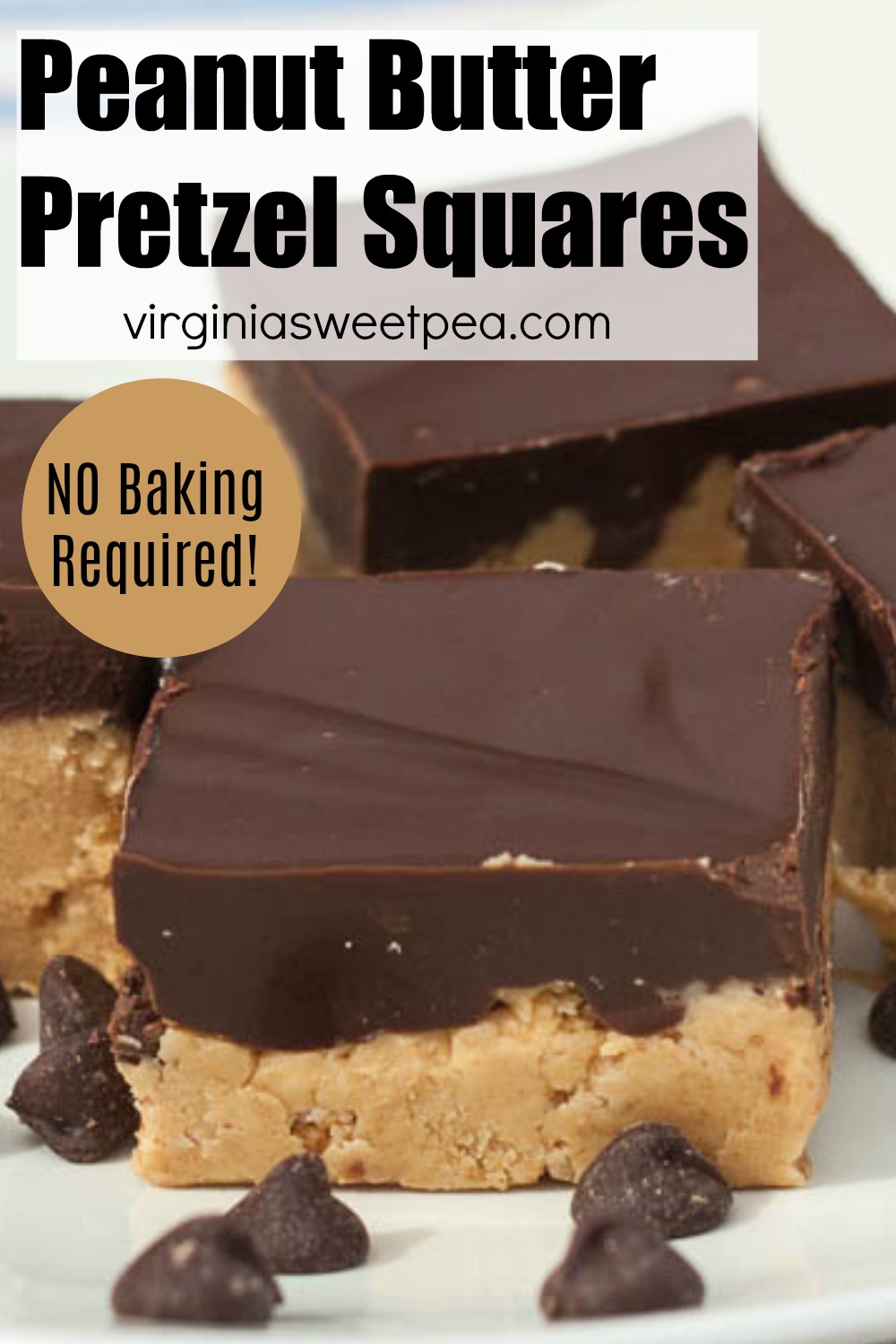 No Bake Peanut Butter Pretzel Squares Sweet Pea