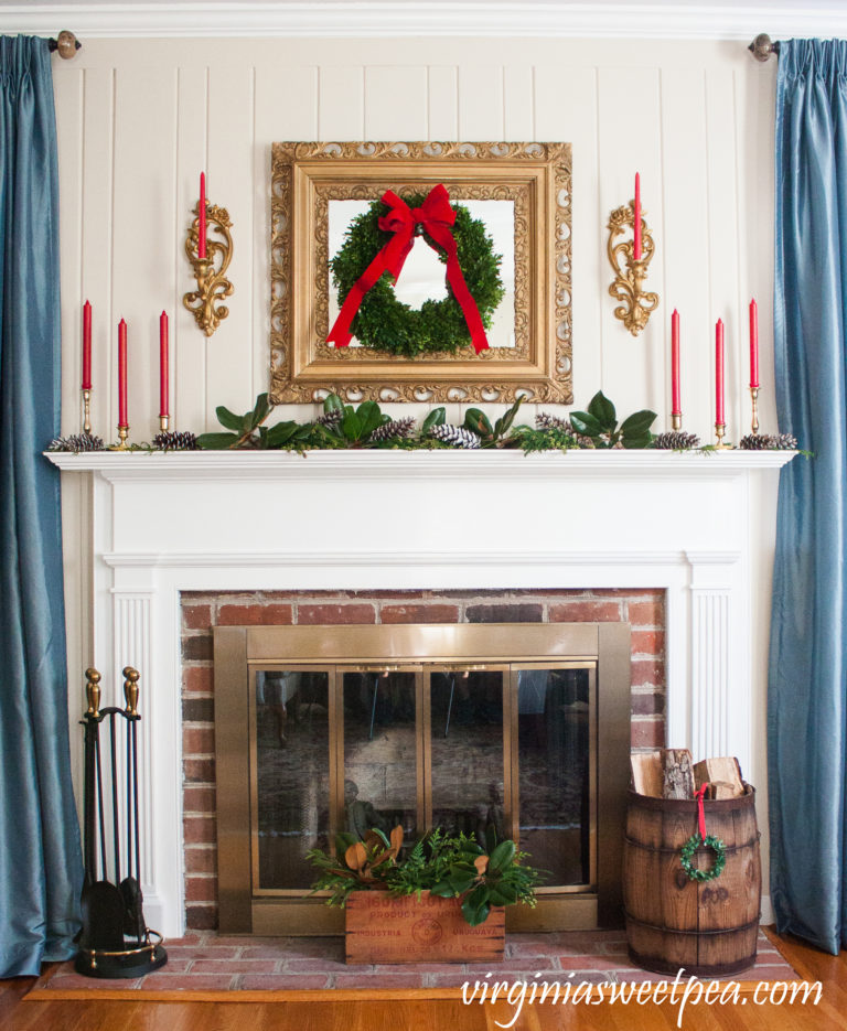 Traditional Southern Christmas Mantel - Sweet Pea