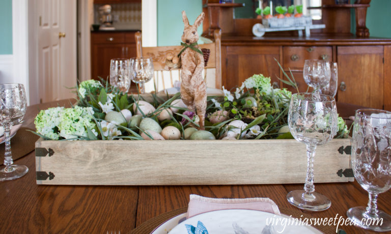 Farmhouse Style Easter Centerpiece And Table Sweet Pea