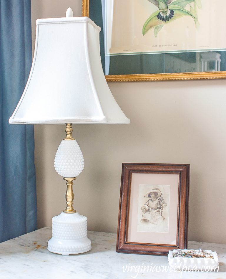 DIY Milk Glass Lamp Makeover - Sweet Pea