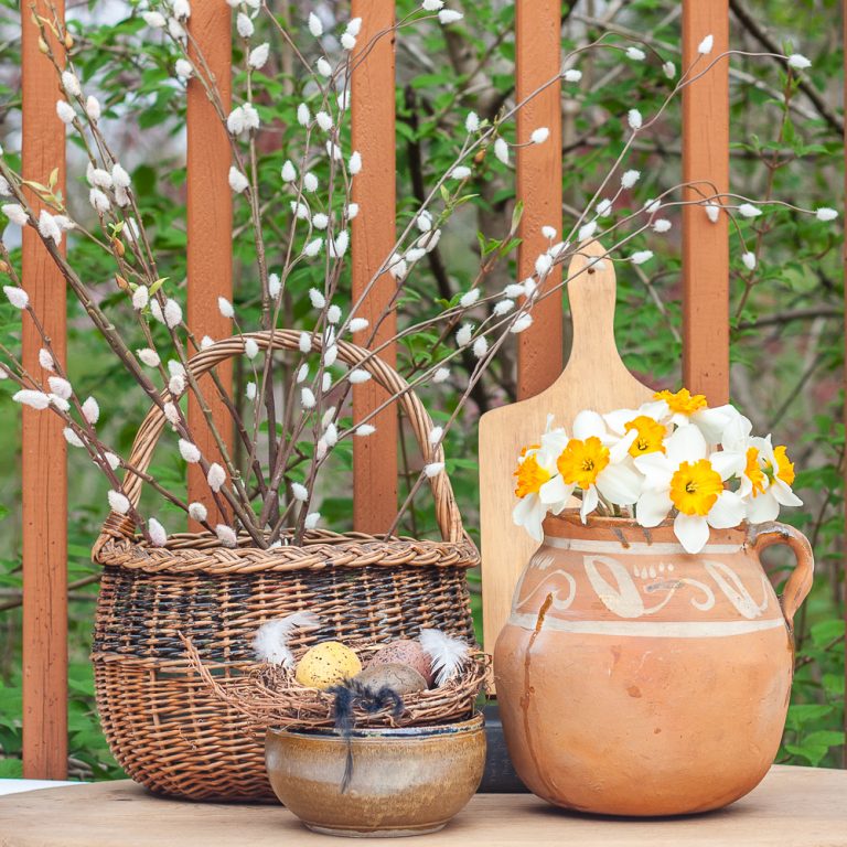 Garden Inspired Spring Vignette