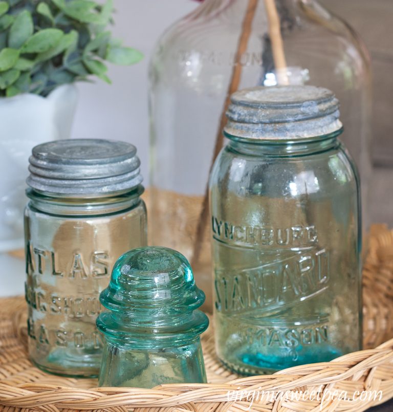 Decorating Ideas Using Vintage Bottles and Mason Jars - Sweet Pea