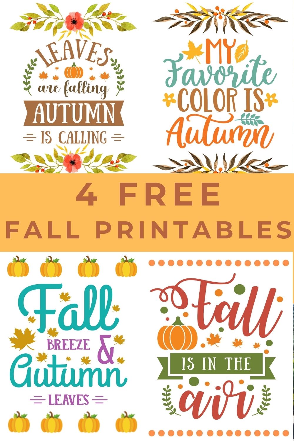 Free Fall Printables for the Home Sweet Pea