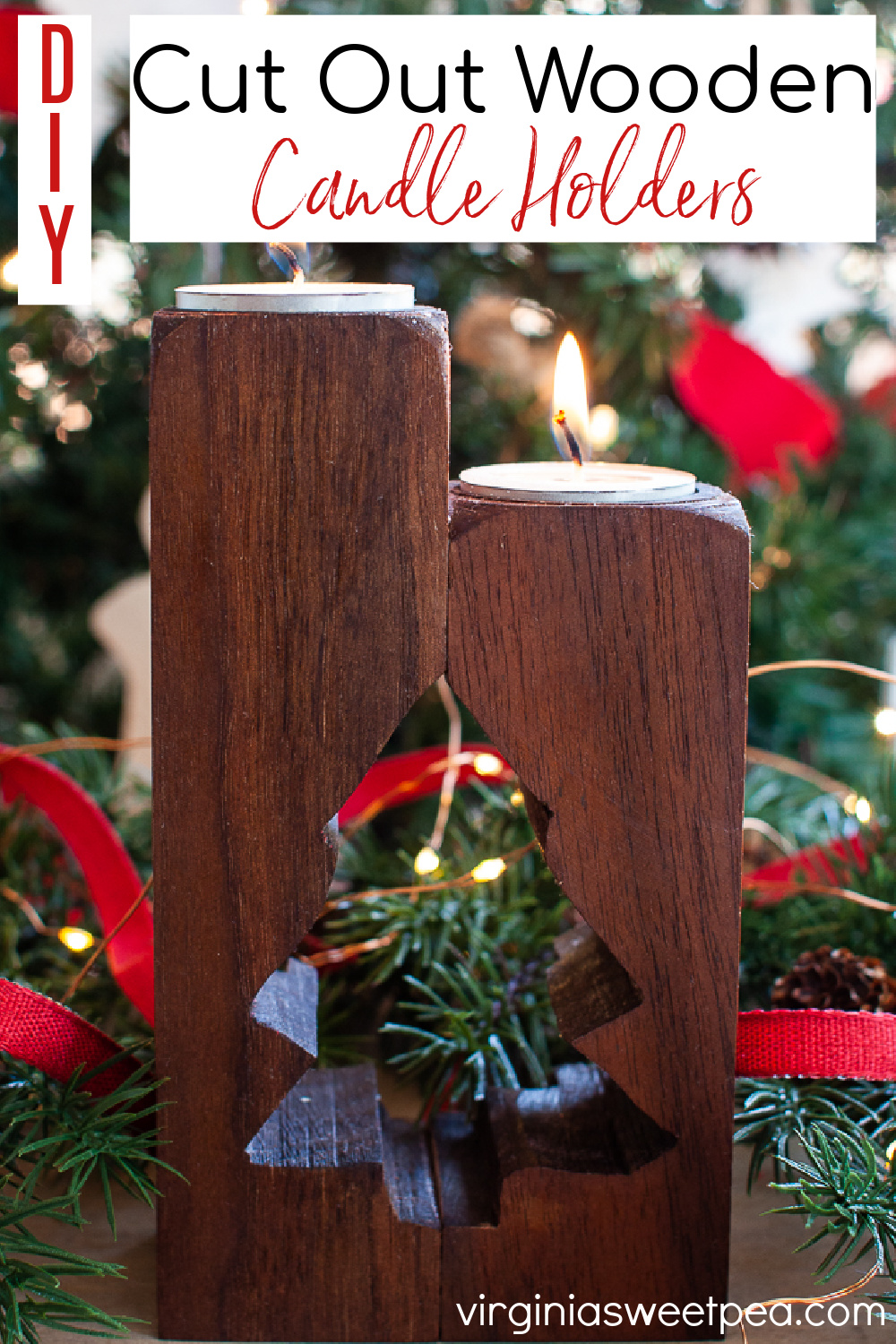 DIY Wooden Candle Holders