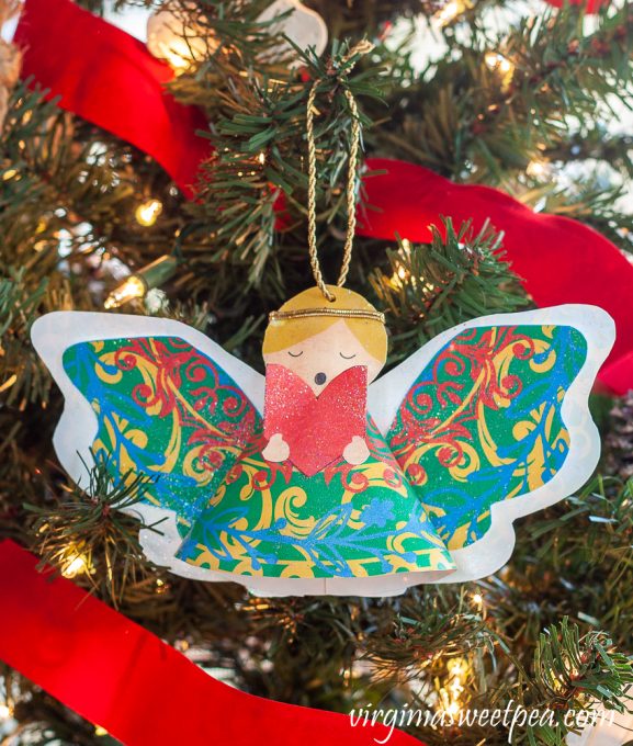 DIY Paper Angels Christmas Ornaments - Sew Crafty Me