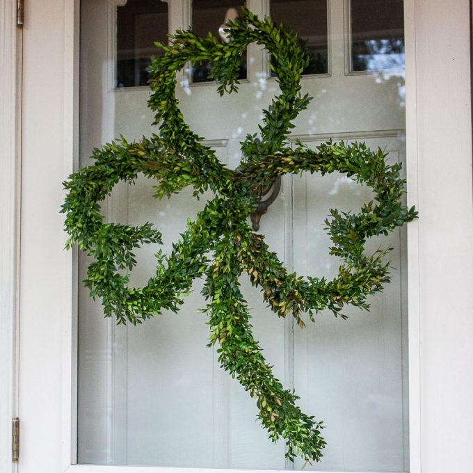 DIY Boxwood Topiary For St Patricks Day Mantle