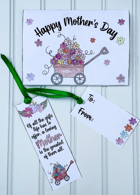 Mother's Day Printable Card, Bookmark, and Gift Tag - Sweet Pea