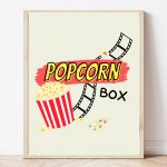 Free Printable Popcorn Box - Sweet Pea