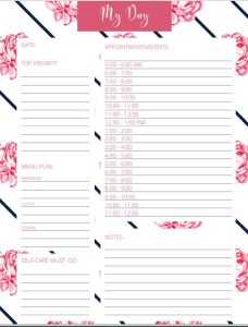 Free Printable Organizational Pages - Sweet Pea