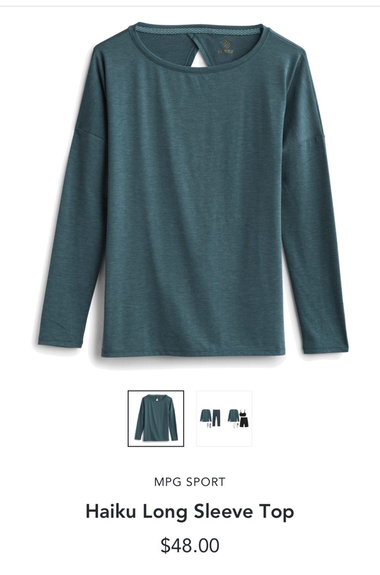 mpg sport haiku long sleeve top